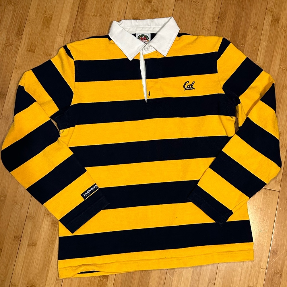Barbarian Rugby Wear women’s Cal Berkeley Long Sleeve Polo Shirt Size L